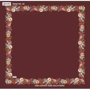 Reyyan İpek 100 cm Desenli Oyalık Yazma (ryyn-459-19)