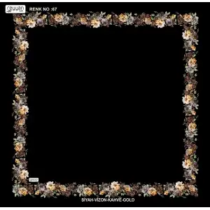 Reyyan İpek 100 cm Desenli Oyalık Yazma (ryyn-459-18)