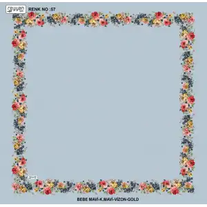 Reyyan İpek 100 cm Desenli Oyalık Yazma (ryyn-459-15)