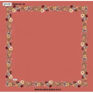 Reyyan İpek 100 cm Desenli Oyalık Yazma (ryyn-459-14)