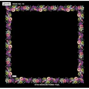 Reyyan İpek 100 cm Desenli Oyalık Yazma (ryyn-459-09)