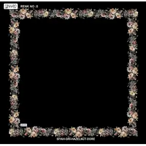 Reyyan İpek 100 cm Desenli Oyalık Yazma (ryyn-459-07)