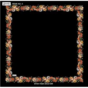 Reyyan İpek 100 cm Desenli Oyalık Yazma (ryyn-459-01)