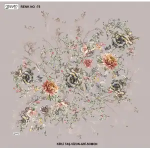 Reyyan İpek 100 cm Desenli Oyalık Yazma (ryyn-460-17)