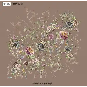 Reyyan İpek 100 cm Desenli Oyalık Yazma (ryyn-460-18)