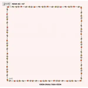 Reyyan İpek 100 cm Desenli Oyalık Yazma (ryyn-449-06)