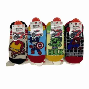 Erkek Çocuk Patik Çorap (5-6 Yaş) - (12 Adet) - (REP01-03)