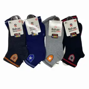 Erkek Çocuk Patik Çorap (9-10 Yaş) - (12 Adet) - (REP01-09)