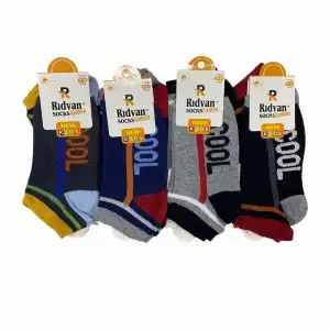 Erkek Çocuk Patik Çorap (11-12 Yaş) - (12 Adet) - (REP01-12)