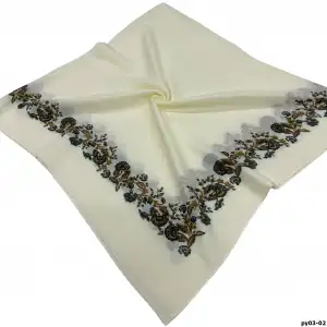 Altınel İpek Polyester Ortası Boş Oyalık Yazma 100 cm - (PY03-02)