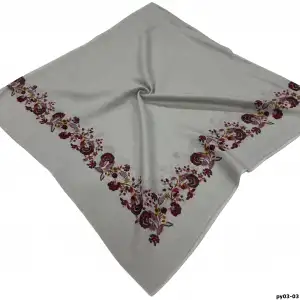 Altınel İpek Polyester Ortası Boş Oyalık Yazma 100 cm - (PY03-03)