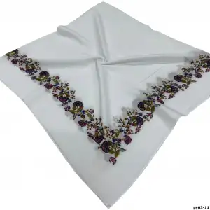 Altınel İpek Polyester Ortası Boş Oyalık Yazma 100 cm - (PY03-11)