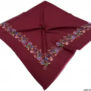 Altınel İpek Polyester Ortası Boş Oyalık Yazma 100 cm - (PY03-18)