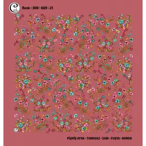 Cenk 100 cm Desenli Oyalık Yazma (Cnk-669-21)
