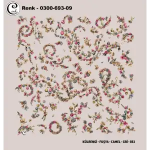 Cenk 100 cm Desenli Oyalık Yazma (Cnk-693-09)