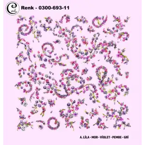 Cenk 100 cm Desenli Oyalık Yazma (Cnk-693-12)