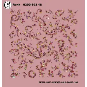Cenk 100 cm Desenli Oyalık Yazma (Cnk-693-18)
