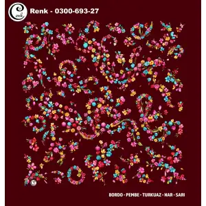 Cenk 100 cm Desenli Oyalık Yazma (Cnk-693-27)