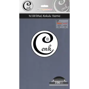 Cenk Düz 100 cm Poşetli Oyalık Yazma -(Gri)-(301-715)