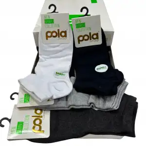 Pola Erkek Bambu Patik Çorap Karışık Renk 6lı (eb05-02)