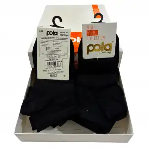 Pola Erkek Modal Patik Çorap Siyah Renk 6lı (eb06-02)