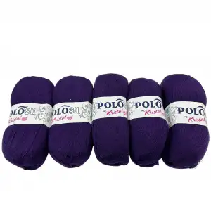 Polosu Kristal Lif İpi 5li Paket (Mürdüm)-Psk01-01