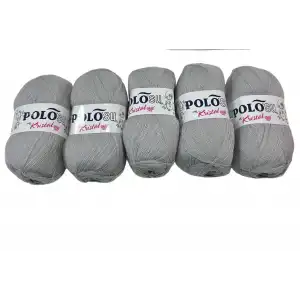 Polosu Kristal Lif İpi 5li Paket(Gri)-Psk01-09
