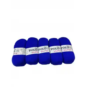Polosu Kristal Lif İpi 5li Paket(Saks Mavi)-Psk01-12