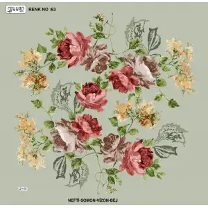 Reyyan İpek 100 cm Desenli Oyalık Yazma (ryyn-461-02)