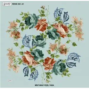 Reyyan İpek 100 cm Desenli Oyalık Yazma (ryyn-461-10)