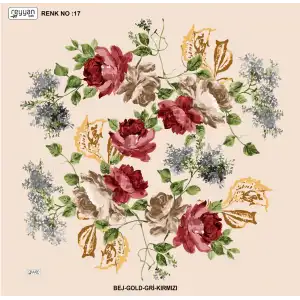 Reyyan İpek 100 cm Desenli Oyalık Yazma (ryyn-461-20)