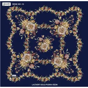 Reyyan İpek 100 cm Desenli Oyalık Yazma (ryyn-463-07)