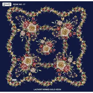 Reyyan İpek 100 cm Desenli Oyalık Yazma (ryyn-463-10)