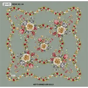 Reyyan İpek 100 cm Desenli Oyalık Yazma (ryyn-463-22)