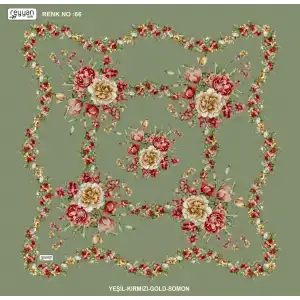 Reyyan İpek 100 cm Desenli Oyalık Yazma (ryyn-463-24)