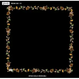 Reyyan İpek 100 cm Desenli Oyalık Yazma (ryyn-464-01)