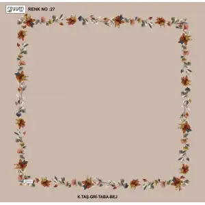 Reyyan İpek 100 cm Desenli Oyalık Yazma (ryyn-464-04)