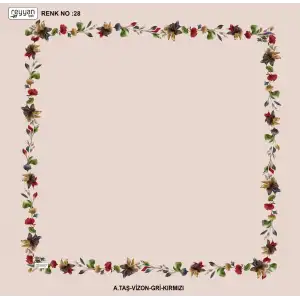 Reyyan İpek 100 cm Desenli Oyalık Yazma (ryyn-464-05)