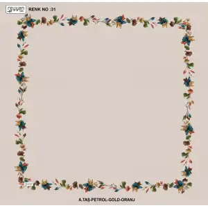 Reyyan İpek 100 cm Desenli Oyalık Yazma (ryyn-464-06)
