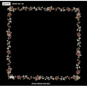 Reyyan İpek 100 cm Desenli Oyalık Yazma (ryyn-464-08)