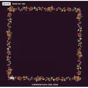 Reyyan İpek 100 cm Desenli Oyalık Yazma (ryyn-464-10)