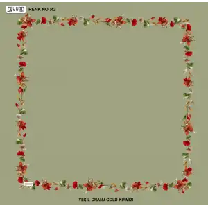 Reyyan İpek 100 cm Desenli Oyalık Yazma (ryyn-464-12)
