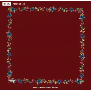 Reyyan İpek 100 cm Desenli Oyalık Yazma (ryyn-464-13)