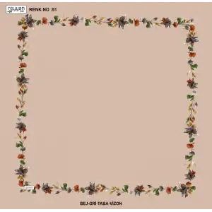 Reyyan İpek 100 cm Desenli Oyalık Yazma (ryyn-464-15)