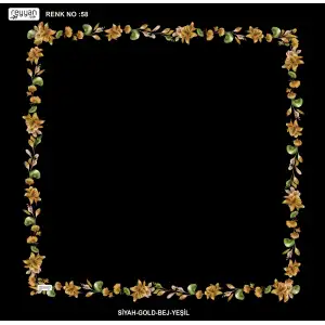 Reyyan İpek 100 cm Desenli Oyalık Yazma (ryyn-464-18)