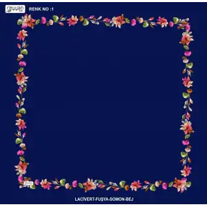 Reyyan İpek 100 cm Desenli Oyalık Yazma (ryyn-464-26)