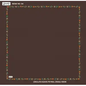 Reyyan İpek 100 cm Desenli Oyalık Yazma (ryyn-465-01)