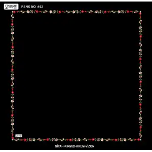 Reyyan İpek 100 cm Desenli Oyalık Yazma (ryyn-465-13)