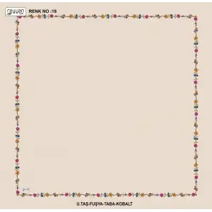 Reyyan İpek 100 cm Desenli Oyalık Yazma (ryyn-465-15)