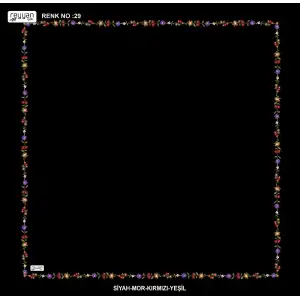 Reyyan İpek 100 cm Desenli Oyalık Yazma (ryyn-465-16)
